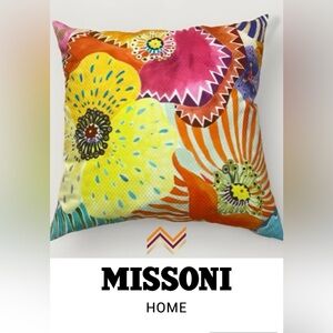 $600 Missoni Pillow Passiflora Giant Cushion 60 cm Floral Accent Pillow